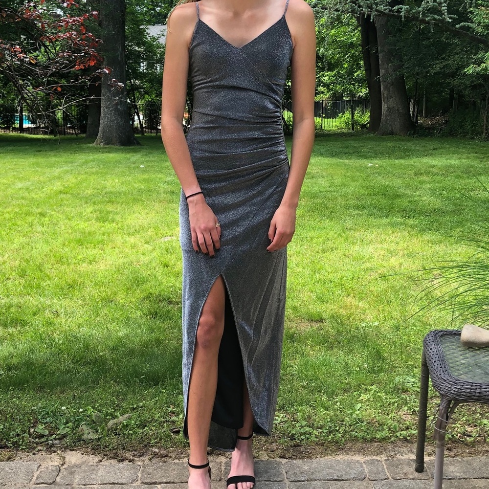Women’s Slit Gray/Silver Dress